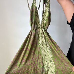 Green maxi dress